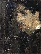 James Ensor Self-Portrait,Called The Big Head painting